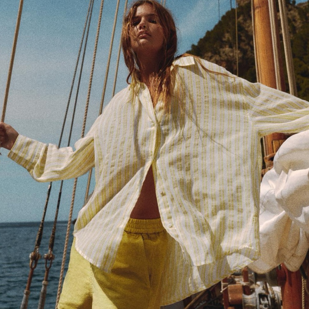 Zara Oversized Striped Shirt